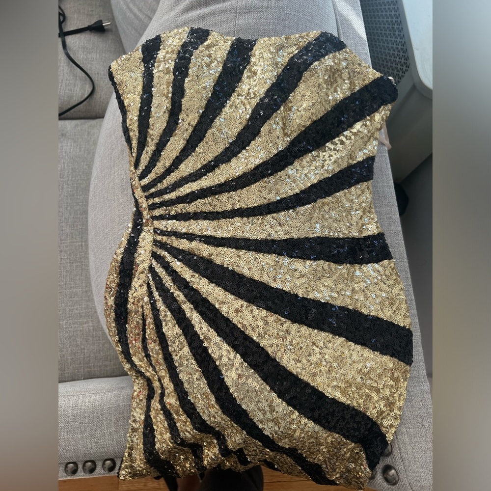 Black & Gold Sequin Dress